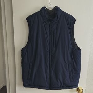 Men's Navy Quilted Vest Jacket - Classic Sleeveless Outerwear